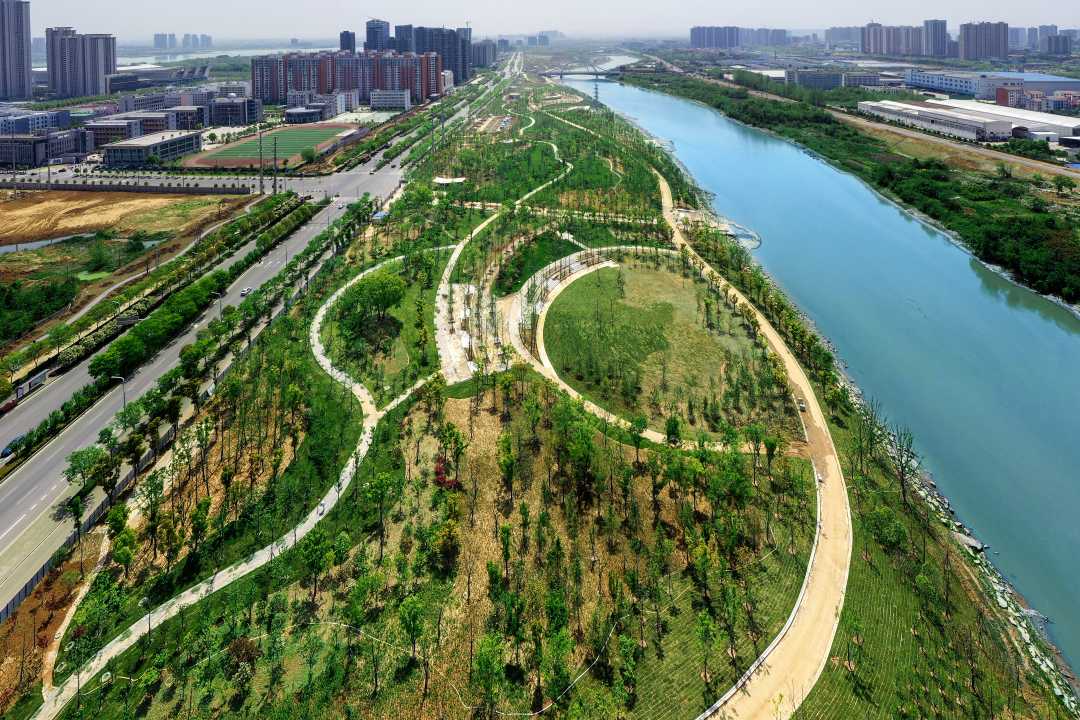 黃岡市三臺河綠化景觀主體工程順利完工，城市生態(tài)建設(shè)邁上新臺階